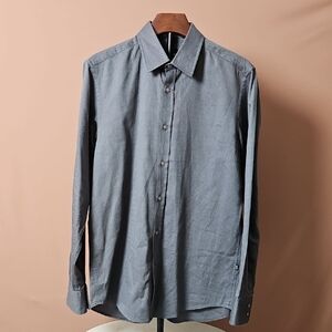 Hugo Boss Elegant Charcoal Dress Shirt